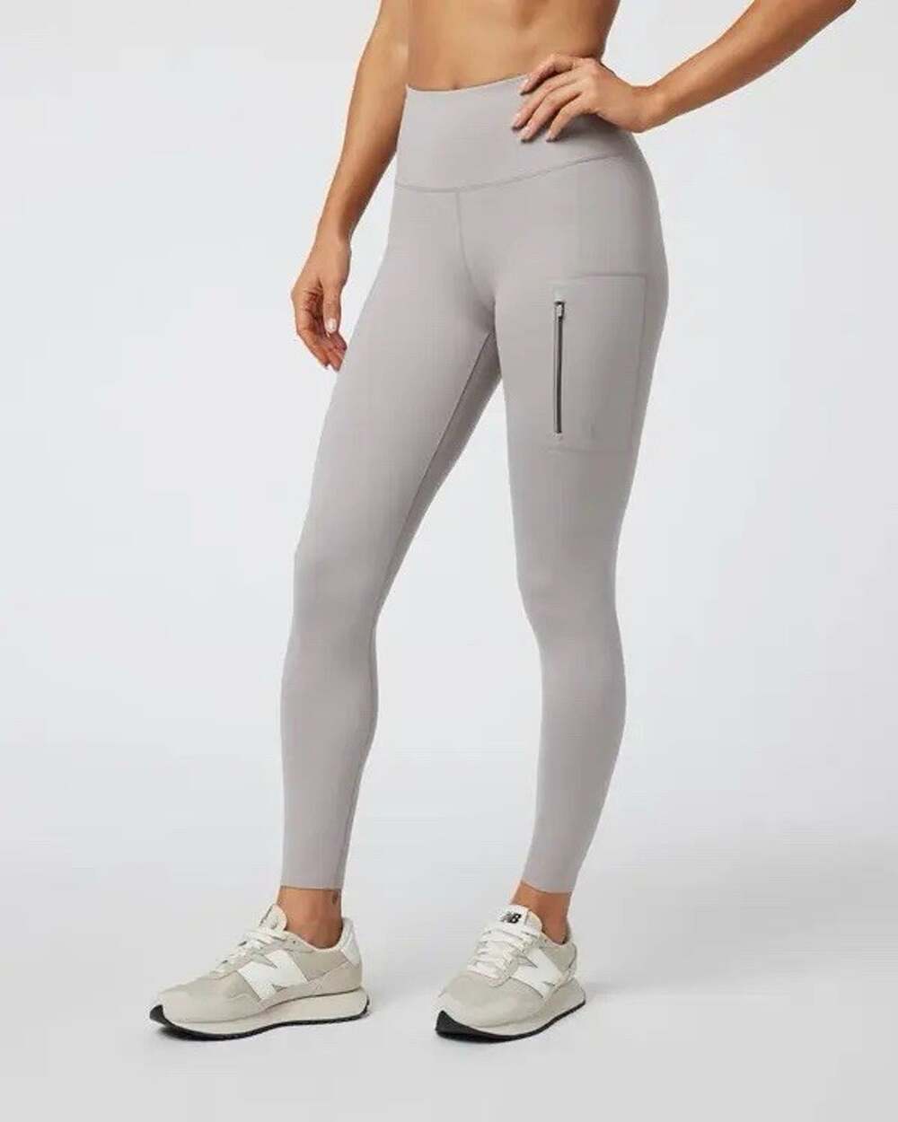 NWT Vuori Evolve Zipped Legging Womens Uplift Leggings Soft Pewter Small